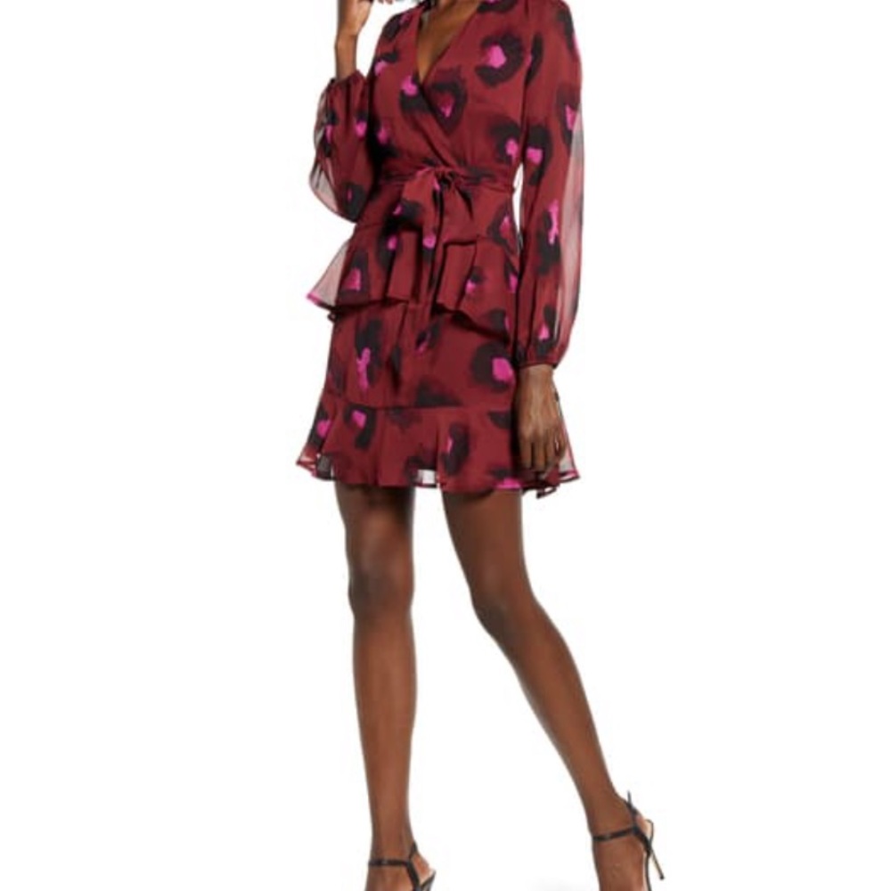 tiered wrap dress